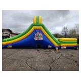 4 Piece Extreme U-Turn Obstacle Course w 20 ft slide - 35 X 40 X 20