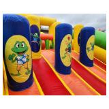 4 Piece Extreme U-Turn Obstacle Course w 20 ft slide - 35 X 40 X 20