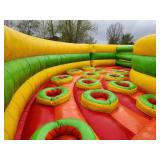 4 Piece Extreme U-Turn Obstacle Course w 20 ft slide - 35 X 40 X 20