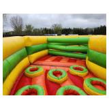 4 Piece Extreme U-Turn Obstacle Course w 20 ft slide - 35 X 40 X 20