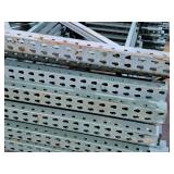 Lot of (12) Pallet Racking Uprights -  (11) 4