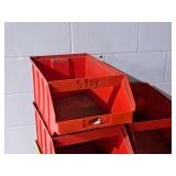 Lot of (11) Plastic Storage Bins