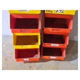 Lot of (11) Plastic Storage Bins