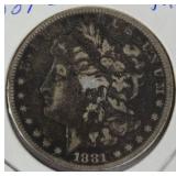 1881 - S    |    Morgan Silver Dollar
