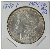 1890 - P | Morgan Silver Dollar  MS 63 NICE!