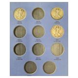 Liberty Standing Half Dollar Book | 1916-1936 - 3 coins