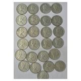 25 - 1968 SIlver Canadian Quarters