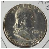 1961 - P | Franklin Half High MS from Mint Set