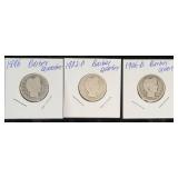 3  - Barber Quarters 1896,1902,1906