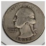 3 - Washington Quarters | 1937-P, 1939 - P & 1942-P