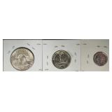 1962 - P - BU Half Quarter & Dime all from Mint Sets !