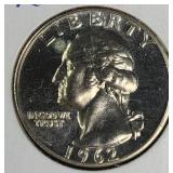 1962 - P - BU Half Quarter & Dime all from Mint Sets !