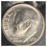 8 - Silver | 1964 Roosevelt Dimes Sealed from Mint Sets - HIGH GRADE !