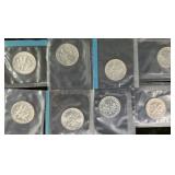 8 - Silver | 1964 Roosevelt Dimes Sealed from Mint Sets - HIGH GRADE !