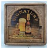 Vintage Signature Dissolving Illuminated Backbar Sign