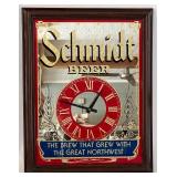 Vintage Schmidt Beer Mirror Wall Clock