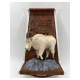 Olympia Beer Wall Mount Sculptural Display with Mountain Goat Theme