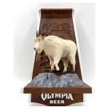 Olympia Beer Wall Mount Sculptural Display with Mountain Goat Theme