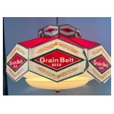 Vintage Grain Belt Beer Plastic Hanging Swag Lamp