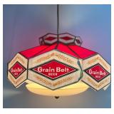 Vintage Grain Belt Beer Plastic Hanging Swag Lamp