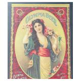 Framed Olympia Beer Advertising Print - 1907 Vintage Reproduction