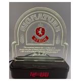 Illuminated Table Top Stroh Beer Sign with LED Display