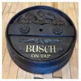 Vintage Busch On Tap Beer Barrel Sign Cover