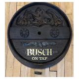 Vintage Busch On Tap Beer Barrel Sign Cover
