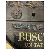 Vintage Busch On Tap Beer Barrel Sign Cover