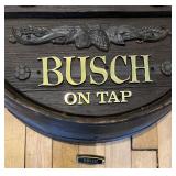 Vintage Busch On Tap Beer Barrel Sign Cover
