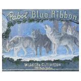 Pabst Blue Ribbon Wildlife Collection 1970 Timber Wolves Mirror