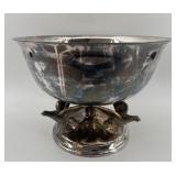 Anheuser-Busch Commemorative Silver-Plated Bowl with Eagle Motif