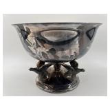 Anheuser-Busch Commemorative Silver-Plated Bowl with Eagle Motif