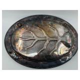 Anheuser-Busch Commemorative Silver Plated Serving Platter with Gold-Tone Eagle Handles