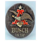 Vintage Anheuser Busch On Tap Wall Plaque