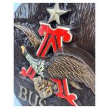 Vintage Anheuser Busch On Tap Wall Plaque