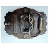 Vintage Lone Star Beer Belt Buckle by Tiffany Electric Brass Works with Opener