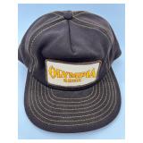 Vintage Olympia Beer Cap, Belt Buckle, and Patch Collection