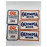 Vintage Olympia Beer Cap, Belt Buckle, and Patch Collection