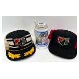 House of Heileman Memorabilia: 2 Vintage Caps and Beer Stein