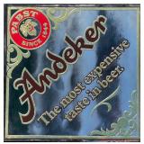 Vintage Andeker Beer Mirror Sign by Pabst Featuring Classic Design