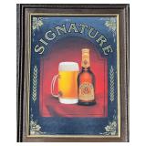 Vintage Signature Beer Mirror Advertisement