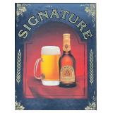 Vintage Signature Beer Mirror Advertisement