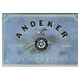 Vintage Andeker Pabst Brewing Co. Lager Beer Mirror Sign