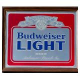 Vintage Budweiser Light Beer Mirror
