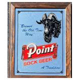 Vintage Point Bock Beer Mirror with Detailed Goat Illustration