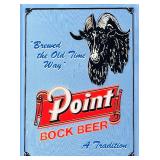 Vintage Point Bock Beer Mirror with Detailed Goat Illustration