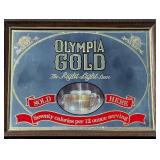 Olympia Gold Beer Advertisement Mirror with Vintage Design
