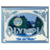 Vintage Olympia Beer Mirror with Scenic Design