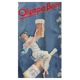 Vintage Olympia Beer Advertising Reverse Painted Mirror